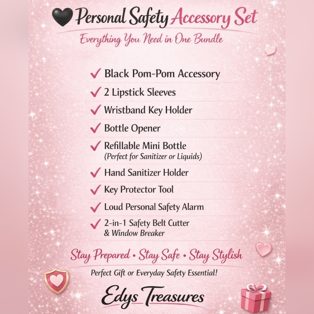 11pc Gray/Black Self-Defense Keychain - Picture 3 of 3